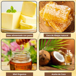 BALSAMO FACIAL Y CORPORAL DE CEBO DE RES Y MIEL